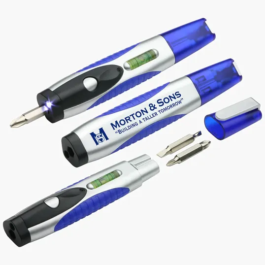 Level Light Screwdriver Pen with LED and Pocket Clip — view 3