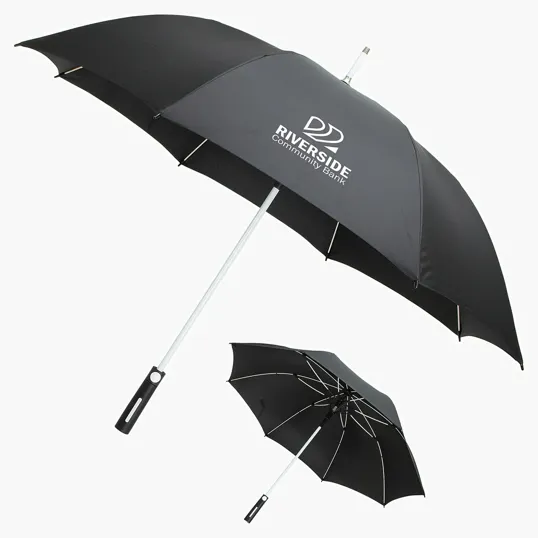 Ariel Parkside Auto-Open Umbrella with Contrasting Color Frame — view 4
