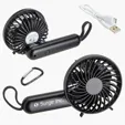 Quiet Breeze Rechargeable Hand Fan with Carabiner — view 2