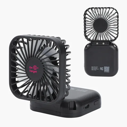 Whirlwind Mini Folding Rechargeable Fan with Lanyard — view 2