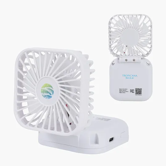 Whirlwind Mini Folding Rechargeable Fan with Lanyard — view 3