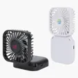 Whirlwind Mini Folding Rechargeable Fan with Lanyard