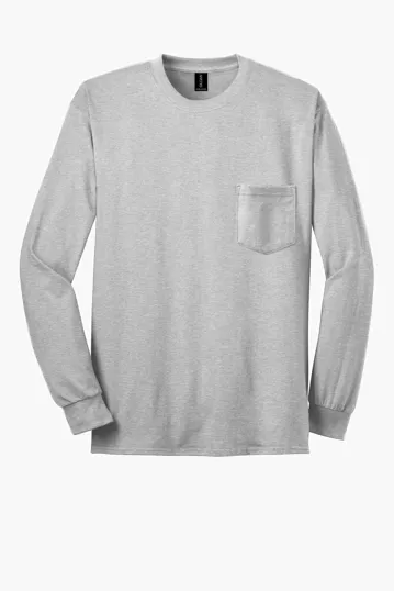Gildan Ultra Cotton Long Sleeve T-Shirt with Pocket — view 6