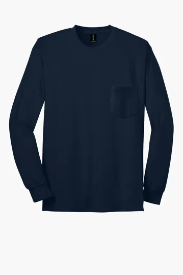 Gildan Ultra Cotton Long Sleeve T-Shirt with Pocket — view 3