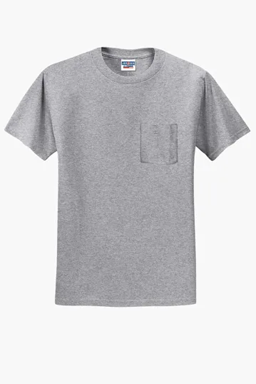 Jerzees Dri-Power 50/50 Cotton/Poly Pocket T-Shirt — view 2