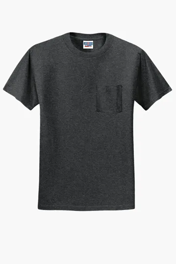 Jerzees Dri-Power 50/50 Cotton/Poly Pocket T-Shirt — view 3