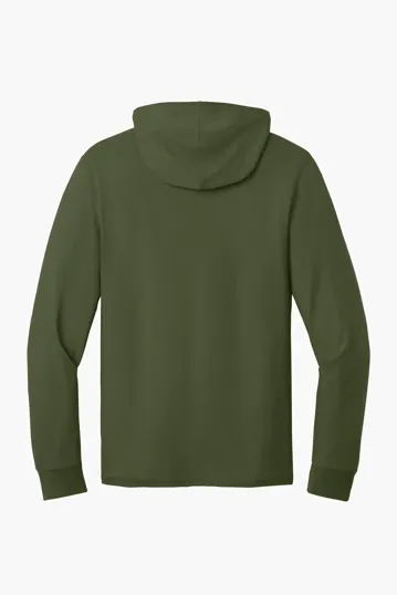 Jerzees Classics Unisex Cotton Long Sleeve Hooded T-Shirt — view 18