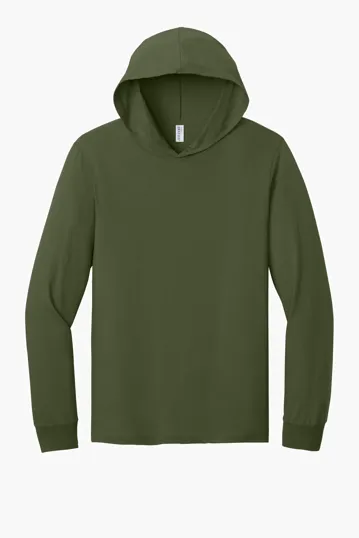 Jerzees Classics Unisex Cotton Long Sleeve Hooded T-Shirt — view 6