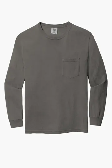 COMFORT COLORS Heavyweight Ring Spun Long Sleeve Pocket Tee. — view 10