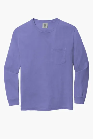 COMFORT COLORS Heavyweight Ring Spun Long Sleeve Pocket Tee. — view 15