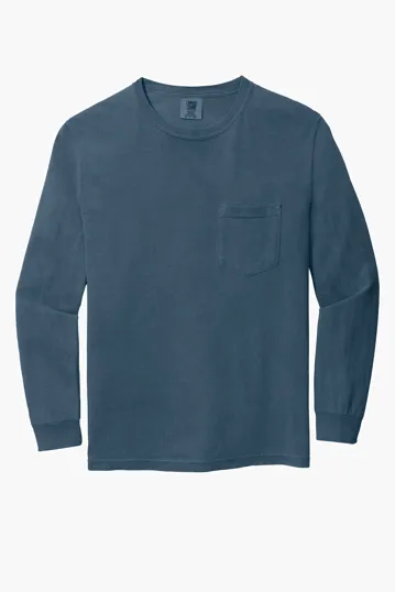 COMFORT COLORS Heavyweight Ring Spun Long Sleeve Pocket Tee. — view 40