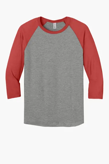 Jerzees Unisex Premium Blend 3/4-Sleeve Raglan — view 3