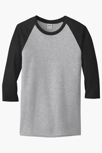 Gildan Heavy Cotton 3/4-Sleeve Raglan T-Shirt — view 2