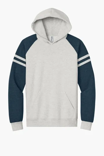 Jerzees NuBlend Varsity Colorblock Hooded Sweatshirt — view 4