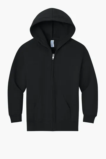 Jerzees Youth NuBlend Full-Zip Hooded Sweatshirt — view 2