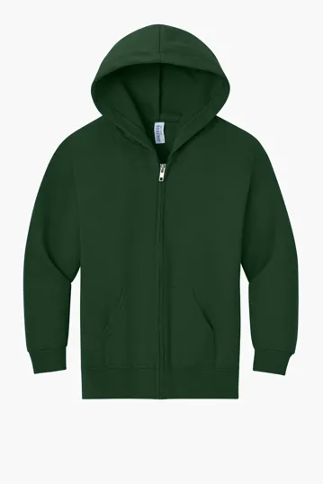 Jerzees Youth NuBlend Full-Zip Hooded Sweatshirt — view 3