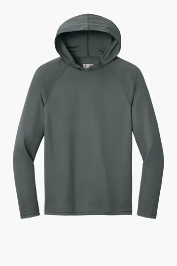 A4 Cooling Performance Long Sleeve Hooded Tee — view 3