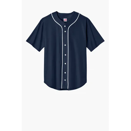A4 Short Sleeve Full-Button Baseball Top — view 4