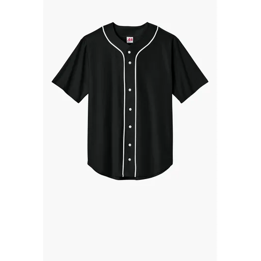 A4 Short Sleeve Full-Button Baseball Top — view 2
