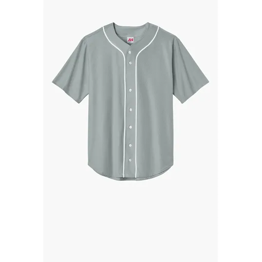 A4 Short Sleeve Full-Button Baseball Top — view 3