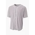 A4 Short Sleeve Full-Button Baseball Top