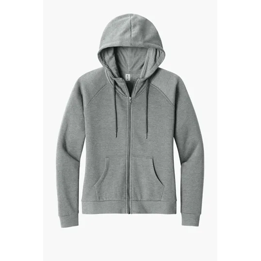 Allmade Women's Organic CVC Fleece Full-Zip Hoodie — view 2