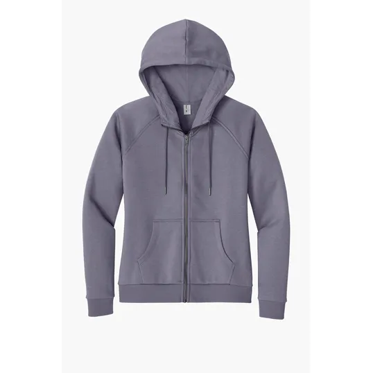 Allmade Women's Organic CVC Fleece Full-Zip Hoodie — view 3