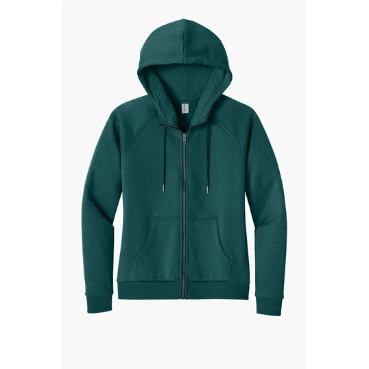 Allmade Women's Organic CVC Fleece Full-Zip Hoodie — view 4