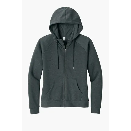Allmade Women's Organic CVC Fleece Full-Zip Hoodie — view 9