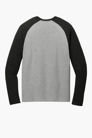 Allmade Unisex Tri-Blend Long Sleeve Colorblock Raglan — view 11