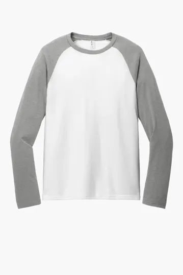 Allmade Unisex Tri-Blend Long Sleeve Colorblock Raglan — view 2