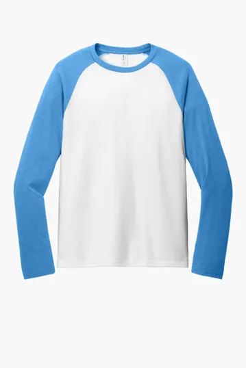 Allmade Unisex Tri-Blend Long Sleeve Colorblock Raglan — view 3