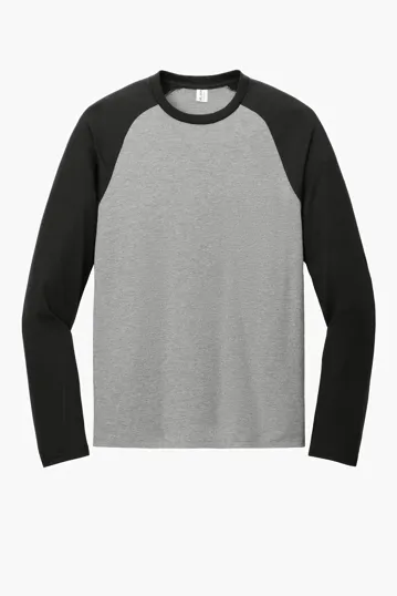 Allmade Unisex Tri-Blend Long Sleeve Colorblock Raglan — view 4