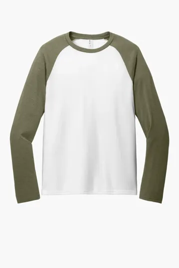 Allmade Unisex Tri-Blend Long Sleeve Colorblock Raglan — view 5