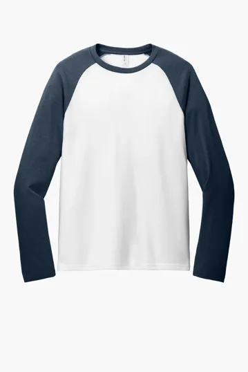 Allmade Unisex Tri-Blend Long Sleeve Colorblock Raglan — view 6
