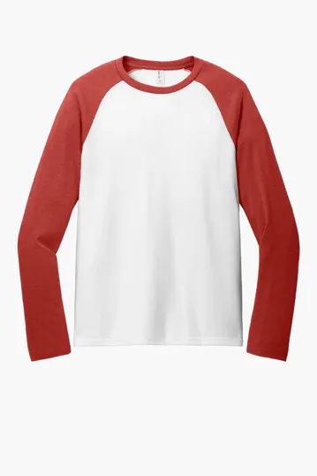 Allmade Unisex Tri-Blend Long Sleeve Colorblock Raglan — view 7