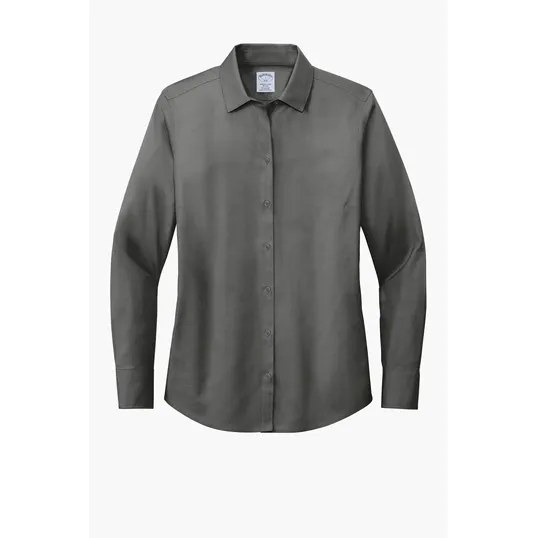 Brooks Brothers Women's Wrinkle-Free Stretch Pinpoint Shirt — view 3