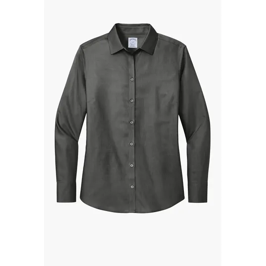 Brooks Brothers Women's Wrinkle-Free Stretch Nailhead Shirt — view 4