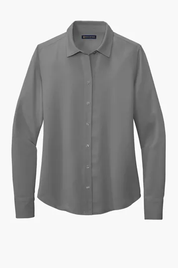 Brooks Brothers Women's Full-Button Satin Blouse — view 5