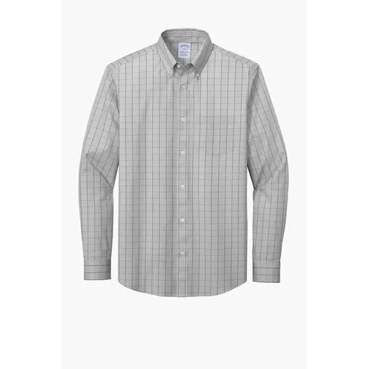 Brooks Brothers Wrinkle-Free Stretch Patterned Shirt — view 3