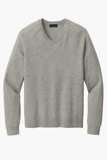 Brooks Brothers Cotton Stretch V-Neck Sweater — view 3