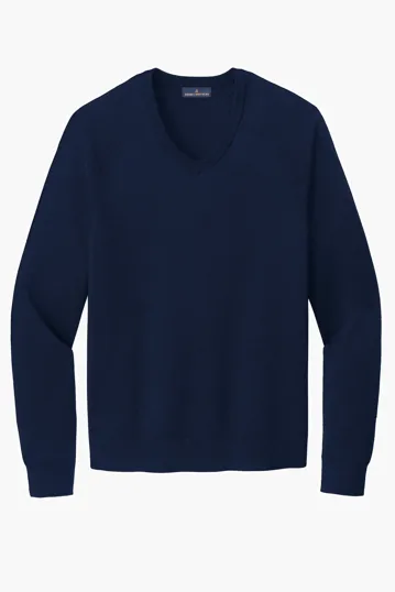 Brooks Brothers Cotton Stretch V-Neck Sweater — view 4