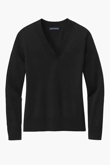 Brooks Brothers Women's Cotton Stretch V-Neck Sweater — view 2