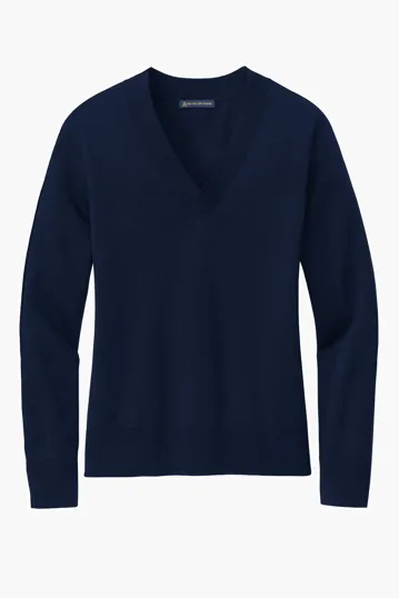 Brooks Brothers Women's Cotton Stretch V-Neck Sweater — view 4