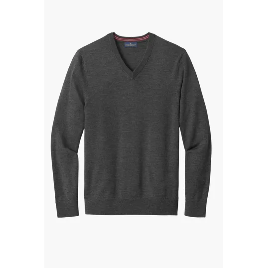 Brooks Brothers Washable Merino V-Neck Sweater — view 5