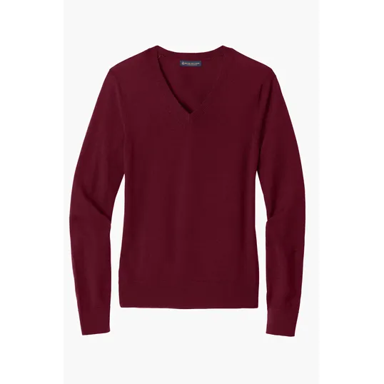 Brooks Brothers Women's Washable Merino V-Neck Sweater — view 4