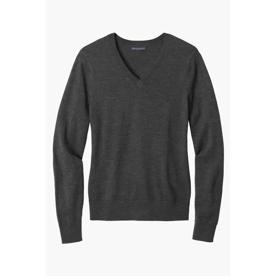 Brooks Brothers Women's Washable Merino V-Neck Sweater — view 5