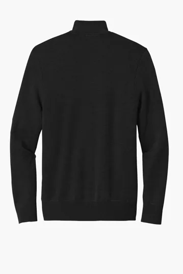 Brooks Brothers Washable Merino Birdseye 1/4-Zip Sweater — view 5