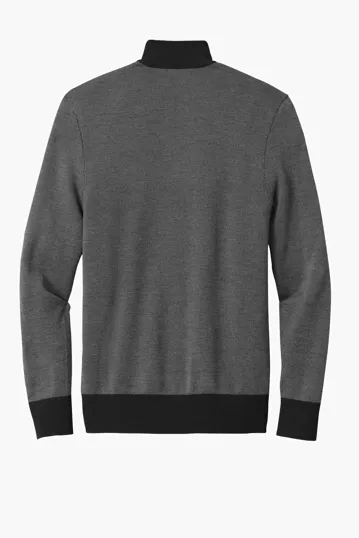 Brooks Brothers Washable Merino Birdseye 1/4-Zip Sweater — view 6