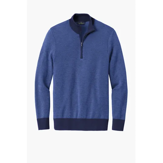 Brooks Brothers Washable Merino Birdseye 1/4-Zip Sweater — view 4